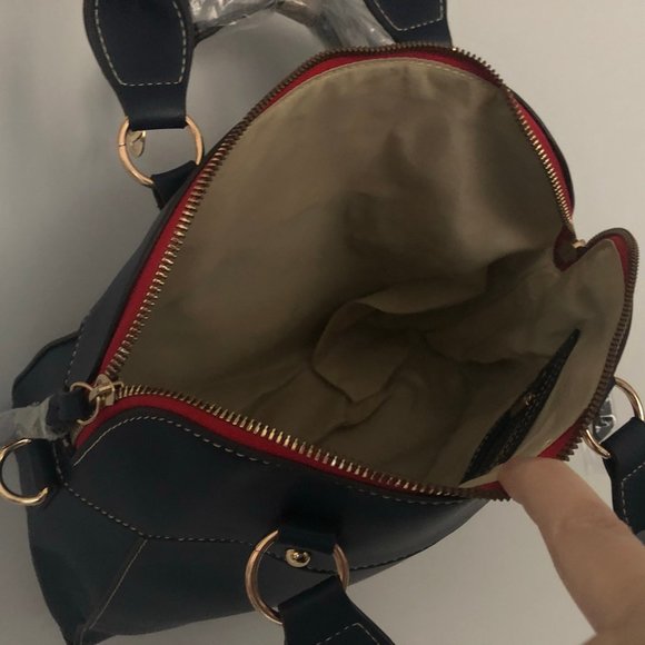 New Navy Satchel w/ Dooney & Bourke Look - Picture 2 of 3